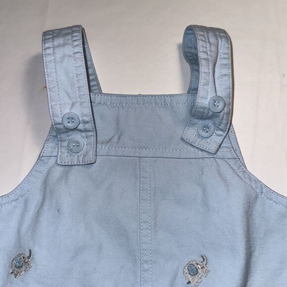 Baby Boys 100% Cotton Elephant Embroidered Overalls, size 12 months - Picture 6 of 9
